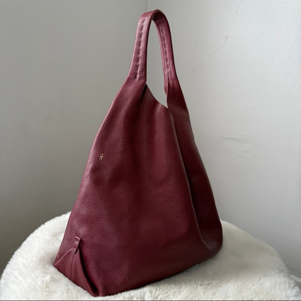 Henry Beguelin Canotta Happy Chianti Cervo Tassel Tie Large Hobo Bag Burgundy - Picture 7 of 14